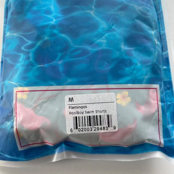 PoolBoy Mens Flamingo Print Swim Shorts Size M Elastic Waist Beach Vacation‎ Sun - Picture 5 of 9